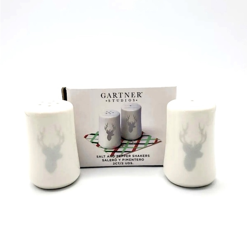 Vintage Gartner Studios Ceramic Salt & Pepper Deer Head Shakers